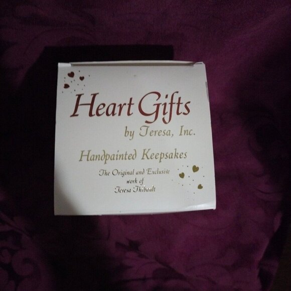 Heart Gifts Teresa Thibault Hand Painted SIGNED Your Friendship Is A Treasure 3" - Picture 8 of 9